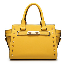 New Women Genuine Cow Split Leather Candy Color Zipper Yellow Casual Tote Hand Bag Famous Brand Designer Handbags High Quality