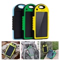 Hot 5000mAh Outdoor Sports Waterproof Solar Power Bank Backup External Battery Charger for iPhone Samsung Huawei