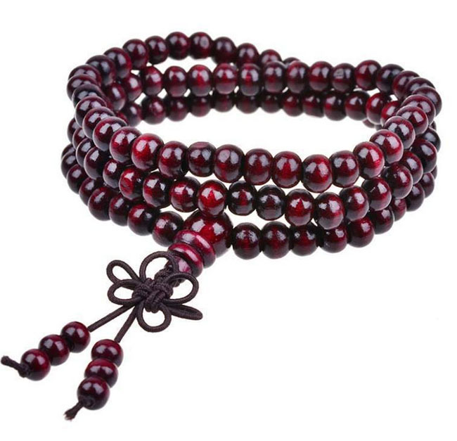 Natural 108 6mm Sandalwood Buddhist Buddha Meditation Beads Bracelets For Women Men Jewelry Prayer Bead Mala