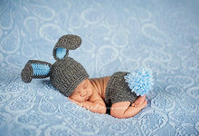 2016 Newborn baby Bunny Hat Diaper Cover Baby Hat Diaper Cover Newborn Photography Props costume rabbit hat baby caps fotografia