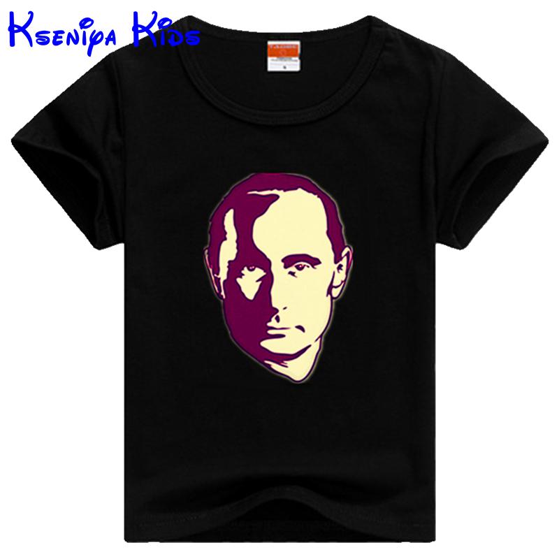2015 Russian t shirt Putin cotton children t shirts girl t shirt kids boys clothes girl clothing children clothes 2-12Age