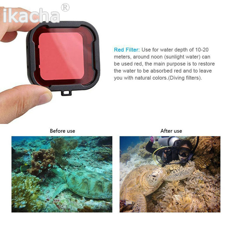 Red Diving Filter For Gopro 3+ -13
