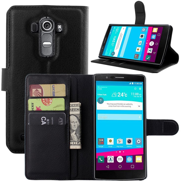 For LG G4 case cover New 2015 fashion luxury filp Lychee leather wallet stand phone case