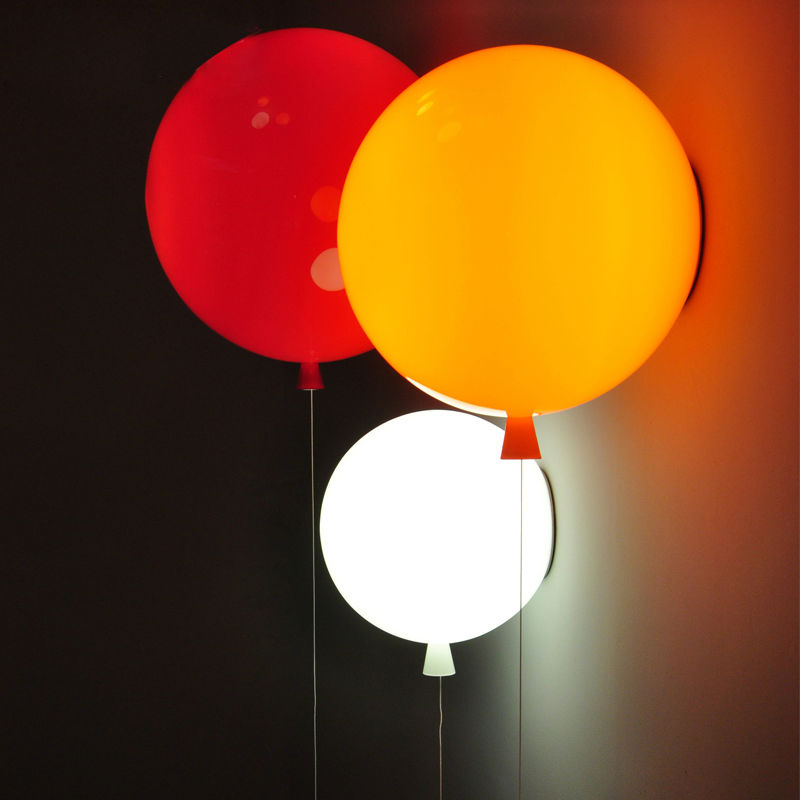 Novelty Colorful Balloon Wall lamps Modern Children bedroom Bedside wall Lights with pull switch Acrylic shade Restaurant lamp