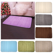 New 1 PC Memory Foam Bath Mats Bathroom Horizontal Stripes Rug Non slip Bath Mats 7