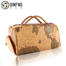 One shoulder travel bag travel bag vintage bag map portable women’s handbag big capacity luggage