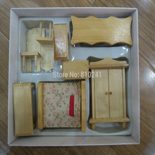 1:24 Dollhouse miniature wood furniture toy baby girls 3-6 years old gift