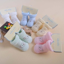 Free shipping 100 cotton Baby socks new born socks cartoon printed Cute Bear Pattern warm soft