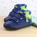 Yeeshow 2016 New Winter Kids Canvas Shoes With Fleece Inside Boys High Sneaker Girl Non Slip