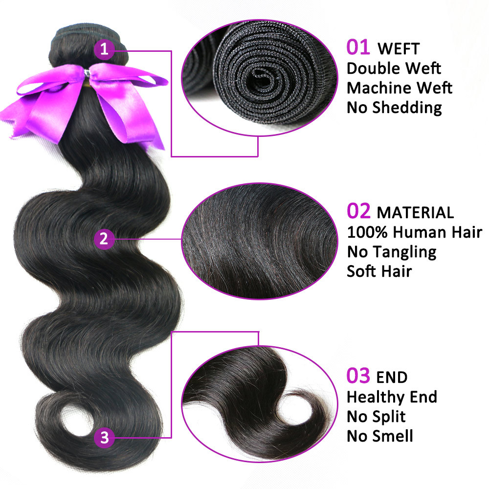 Top Quality 6a Queen Hair Products Brazlian Virgin Body Wave Hair