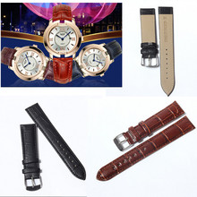 1PC 20mm Genuine Leather Strap Steel Buckle Wrist Watch Band Soft