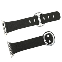 Black Band 38mm Baseus Modern Series Classic Buckle Genuine Leather Watchband for Apple Watch