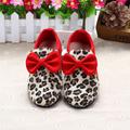 2016 spring and autumn New Children Girls Bow Princess Shoes Child leopard shoes moccasin Z L142