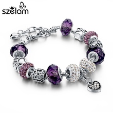 Reward!!! Vogue DIY Crystal&Glass Beads Attract Bracelets For Ladies Snake Chain Bracelets & Bangles Pulsera SBR150056