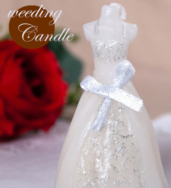 wedding dress candle