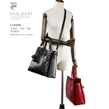 Women Brand Genuine Leather Handbag Alligator Large Female Classic Shoulder Bag Ladies European Luxury Vintage Casual