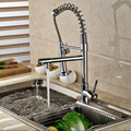 Wholesale And Retail Single Lever Spring Pull Down Kitchen Sink Faucet Dual Sprayer Hot And Cold
