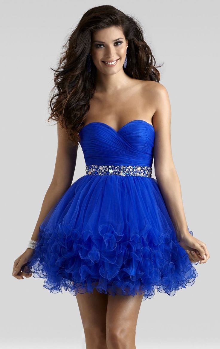 Short Puffy Royal Blue Dresses Promotion-Shop for Promotional ...