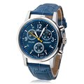 Mens Watch New Luxury Fashion Crocodile Faux Leather Mens Analog Watch Stainless Steel Causal Quartz Watches