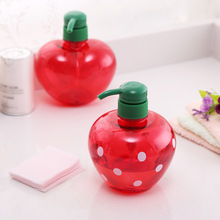 2016 New 1pcs Plastic Bottle Japan Bath Strawberry Bottle 500 Ml Emulsion Bottle Kitchen Tools Bath Bathroom Accessories Set
