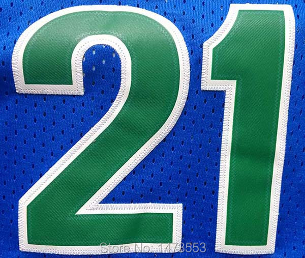 Minnesota #21 Kevin Garnett Blue Throwback Jersey_01