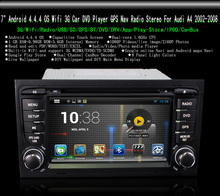 7″ Android 4.4.4 OS Wifi 3G Car DVD Player GPS Nav Radio Stereo for Audi A4 2002-2008 with Retail Package DHL UPS Free Shipping