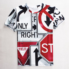 Amy 2015 summer Fashion t shirt Men Women Interesting personality print short sleeve casual 3d