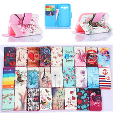 Colorful Side Flip Leather Wallet Cover For Samsung Galaxy Core Prime