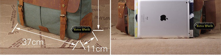 Men's Retro Vintage Shoulder Messenger Distressed Genuine Crazy