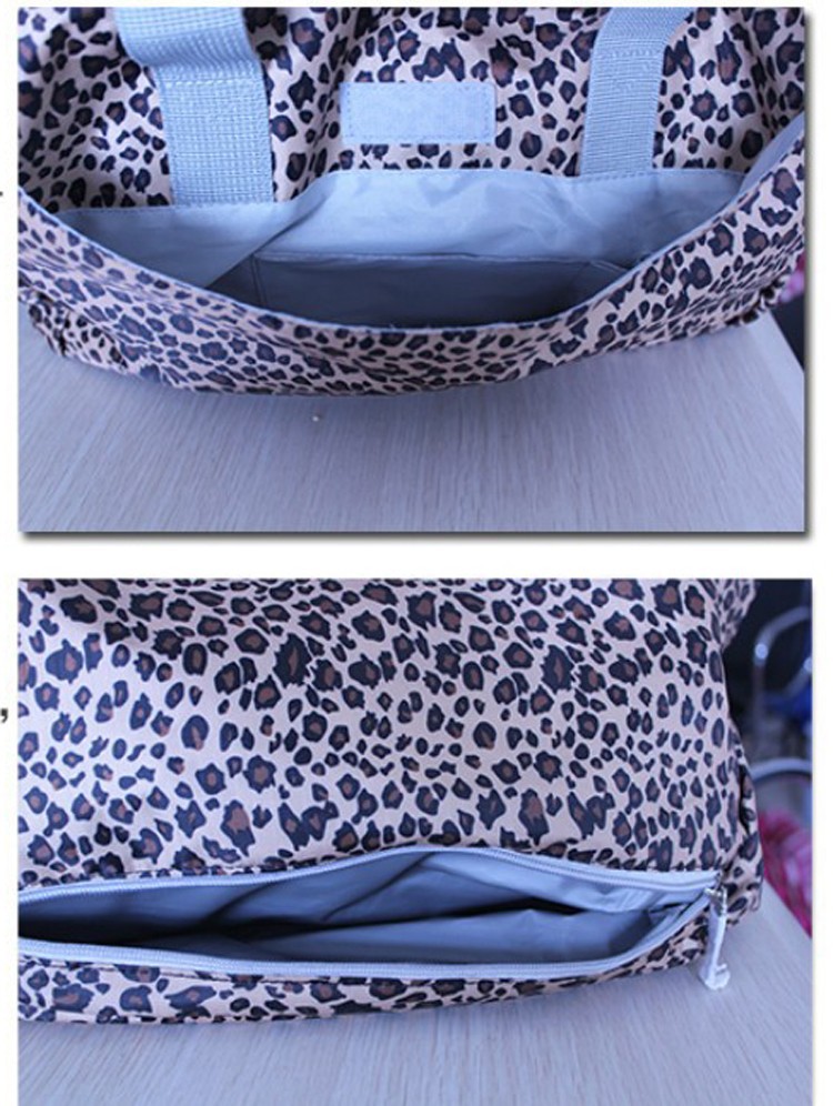 3 colors Fashion mummy bags high capacity polyester leopard pattern waterproof nappy bag for baby multifunction diaper bags (11)