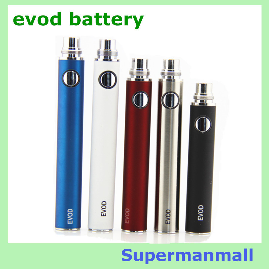 5pcs EVOD Rechargeable650mah 900mah 1100mah E cigarette Battery EVOD Battery ego t for electronic cigarette fit