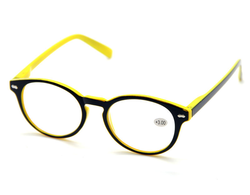 Womens Mens Yellow Large Big Round Frame Oversized Reading ...