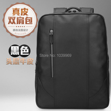 2015 new fashion men s business casual leather shoulder bag dual use high end travel Baotou