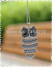 2015 New Fashion Korea Adorn Article Vintage Owl Pendants Necklace Ancient the Owl Sweater Chain Jewelry