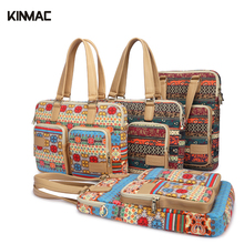 Kinmac 14 15 15.6 inch Shoulder Canvas Computer Laptop Bags Men Women Cover Case Briefcase Messenger Bag For Macbook Case Bag