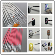White/pink to choose 15pcs/set  Nail Art Design Brushes Gel Set Painting Draw Pen Polish Nail art tools set
