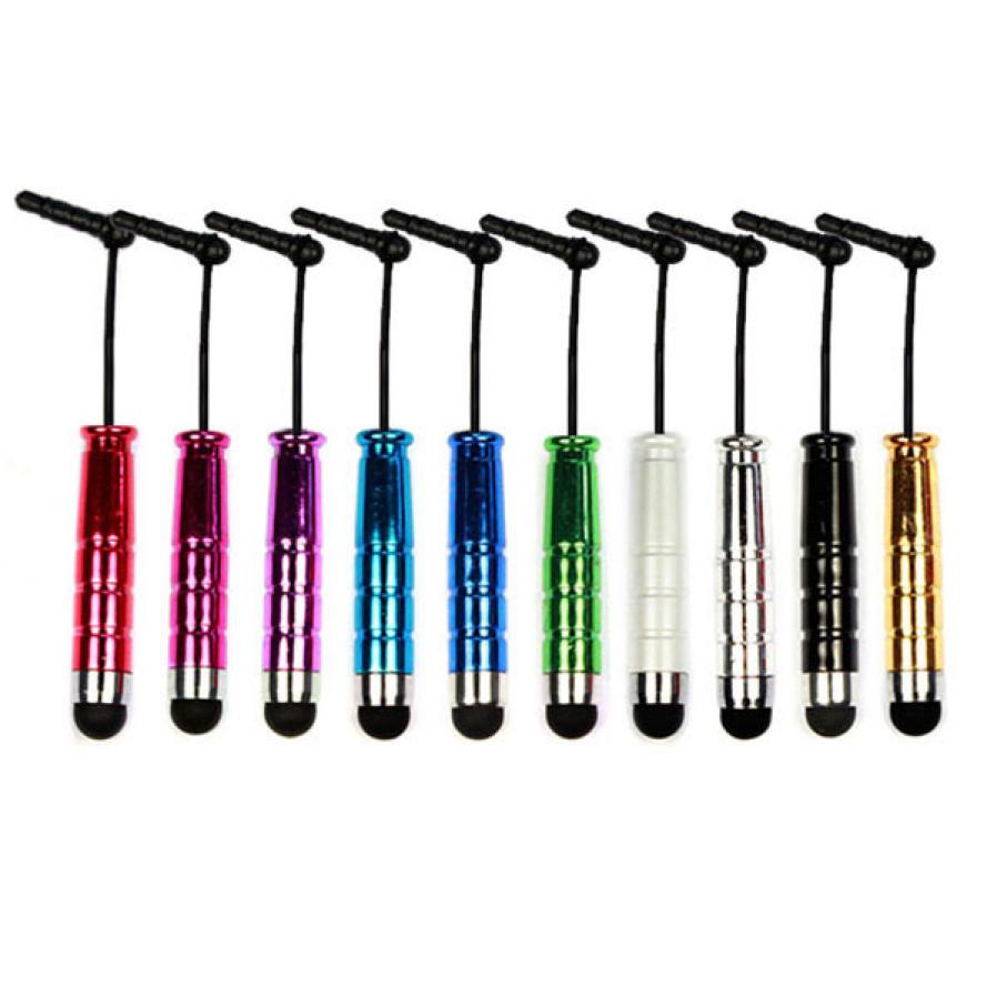 Del 1pcs Mini Capacitive Stylus Touch Pen with Jack Dust Cap Pen for Tablet and Smart