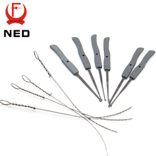 NED 10pcs Broken Key Extractor Set Locksmith Tool Key Remove Removal Hooks Lock Kit