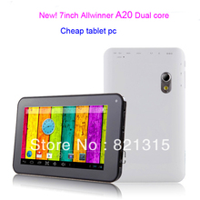 NEW DHL Freeshipping 7″ dual core cheap tablet pc Allwinner A20 ARM Cortex-A7 Android4.2 capacitive touch wifi dual camera HDMI