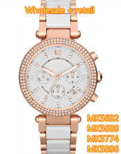 Nuevas mujeres parker de acero inoxidable reloj MK5632 MK5688 MK5774 MK5896 + caja Original + Wholesale y Retail + Free