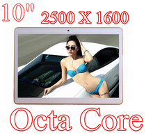 Tablet PCS 10 inch Octa Cores 2560X1600 DDR3 4GB ram 32GB 8.0MP Camera 3G sim card Wcdma+GSM Tablets PC Android4.4