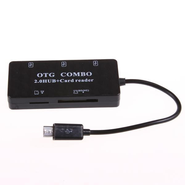 New OTG Micro USB Adapter TF/SD Card Reader + 3 port Combo USB 2.0 HUB usb-hub For Samsung Galaxy S3 S4 Note 2 PC LaptopNew OTG Micro USB Adapter TF/SD Card Reader + 3 port Combo USB 2.0 HUB usb-hub For Samsung Galaxy S3 S4 Note 2 PC LaptopUSCR0166
