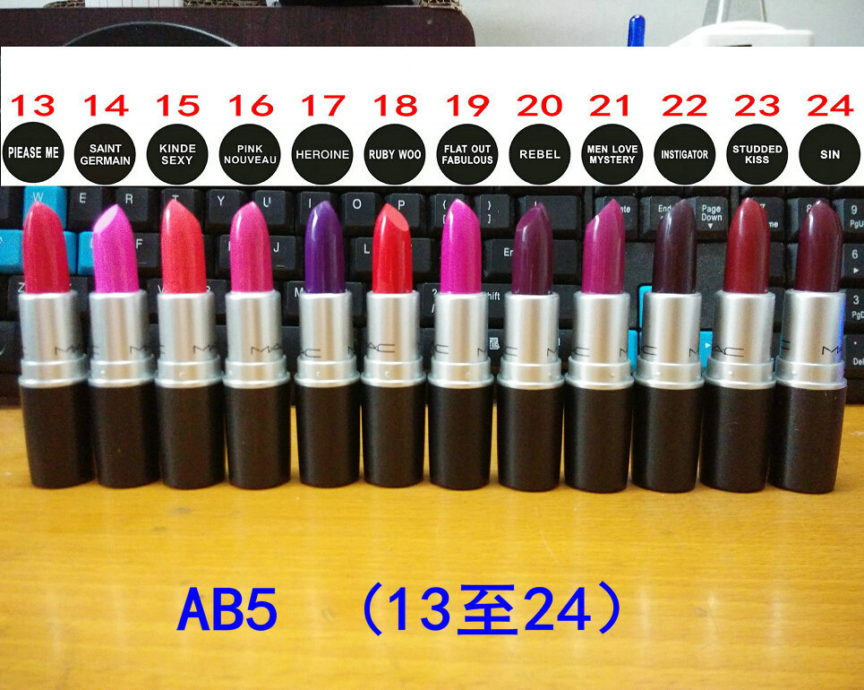 12 Colors 2015 Women Sexy waterproof lipstick luxury brand cosmetic makeup beautiful lips MC lipstick Sexy
