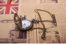 Artilady Fashion Jewelry the hunger game Retro necklace Pocket watch 2015 new coming