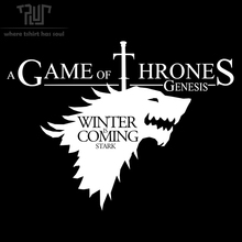 FREE SHIPPING game of thrones GOT winter is coming men black t-shirt crew neck 100% ringspun cotton short sleeve straight cut