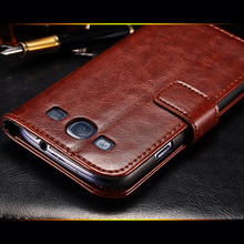 Luxury Retro PU Leather Wallet Case For Samsung Galaxy S3 i9300 SIII Stand Design Book Style