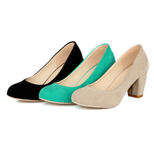 Aima Brand 2016 Spring Summer Big Size 34-43 Black Green Nude Suede Classic Sexy Pointed Toe High Heels Women Pumps Shoes