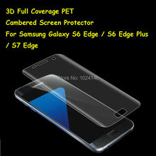 New 3D Curved Cambered Full Coverage Soft PET Film Screen Protector For Samsung Galaxy S6 S7 Edge Plus (Not Tempered Glass)