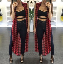 2015 Summer Style Women Tank Shirt Women Long Tops Crop Loose Tee Black With Red Patchwork