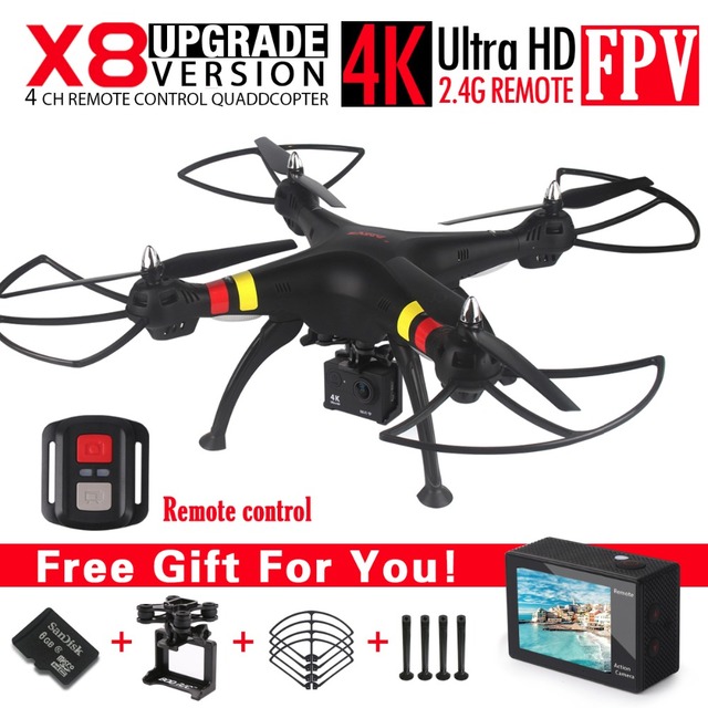 СЫМА X8 X8A X8W FPV RC Летательный Аппарат С 4 К Untra HD Камера 6-осевой RTF Вертолет Quadcopter fit H9R WI-FI Камера VS СЫМА X8G X8HG